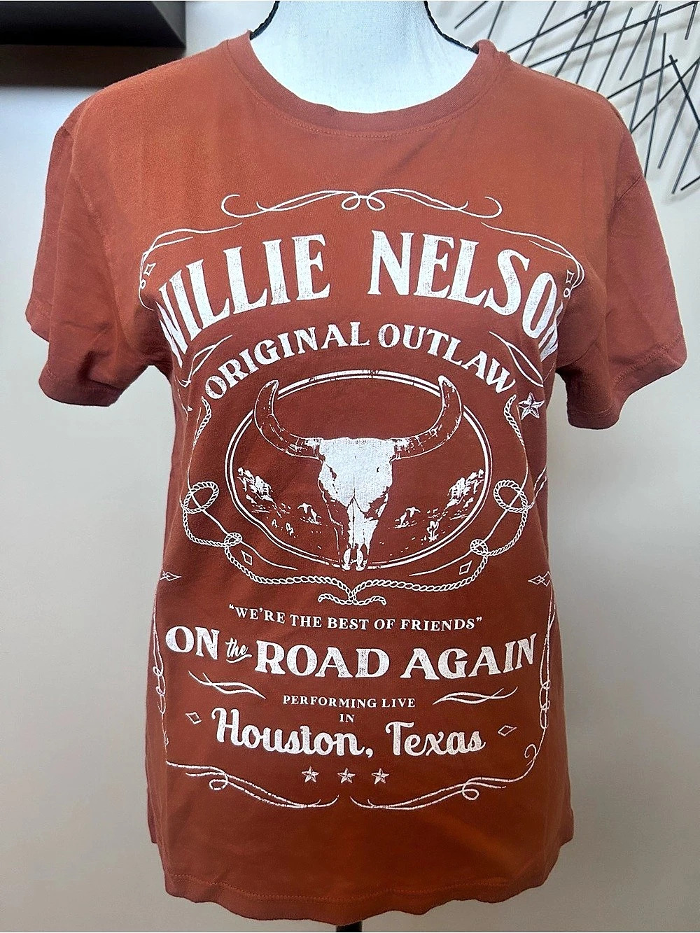 NWT Letluv for Anthropology Willie Nelson On the Road Again Boyfriend